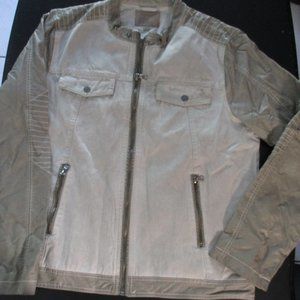 Guess Men Jacket 2XL Beige Denim